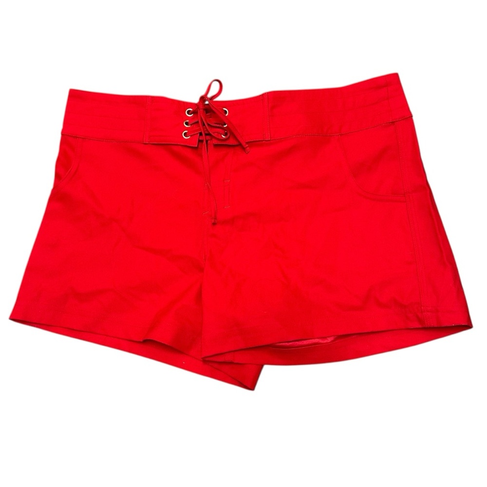 Vintage Super Sexy Red Hot Lace-Up Shorts M